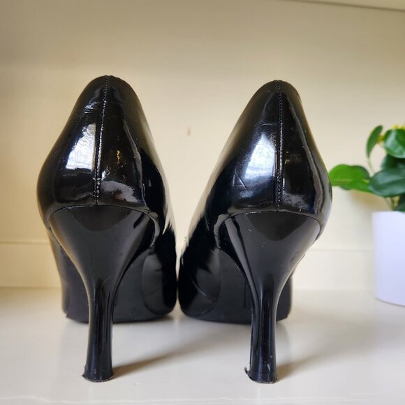 Patent Leather Black Pointed Toe 3" Heels - Picture 6 of 7